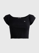 Tommy Hilfiger MENSWEAR - TOMMY TJW CROP RIB OFF SHOULDER TOP