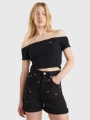 Tommy Hilfiger MENSWEAR - TOMMY TJW CROP RIB OFF SHOULDER TOP