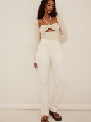 NA-KD TIE NECK LONG SLEEVE TOP