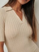 NA-KD PIQUE COLLAR KNITTED DRESS