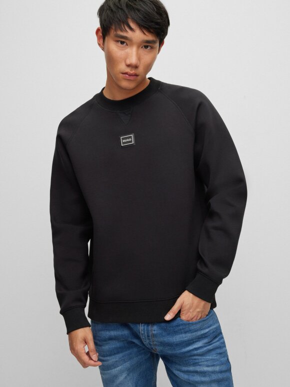 HUGO MENSWEAR - HUGO DIOMBO COTTON BLEND SWEATSHIRT WITH FRAMED LOGO