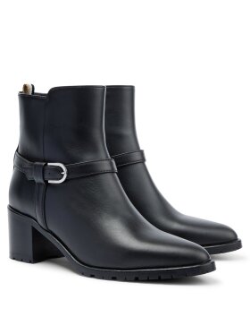BOSS CELIA BOOTIE ANKLE BOOTS IN NAPPA LEATHER WITH BLOCK HEEL