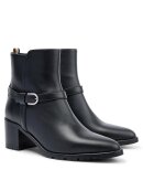 BOSS WOMENSWEAR - BOSS CELIA BOOTIE ANKLE BOOTS IN NAPPA LEATHER WITH BLOCK HEEL