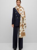 BOSS WOMENSWEAR - BOSS LACOSY OVERSIZED PATTERNED SCARF IN A BAMBOO-VISCOSE BLEND