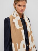 BOSS WOMENSWEAR - BOSS LACOSY OVERSIZED PATTERNED SCARF IN A BAMBOO-VISCOSE BLEND