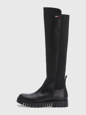 TOMMY KNEE-HIGH PULL-ON LEATHER BOOTS