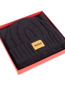 HUGO MENSWEAR - HUGO Mens Black Zanton Hat & Scarf Set