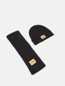 HUGO MENSWEAR - HUGO Mens Black Zanton Hat & Scarf Set