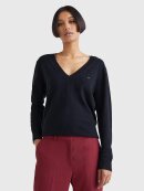 TOMMY WOMENSWEAR - TOMMY WOOL CASHMERE V-NECK JUMPER