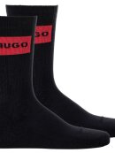 HUGO MENSWEAR - HUGO QS RIB LABEL 2 PACK SOCK