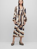 BOSS WOMENSWEAR - BOSS Detola V-NECK DRESS WITH SIGNATURE-STRIPE PRINT