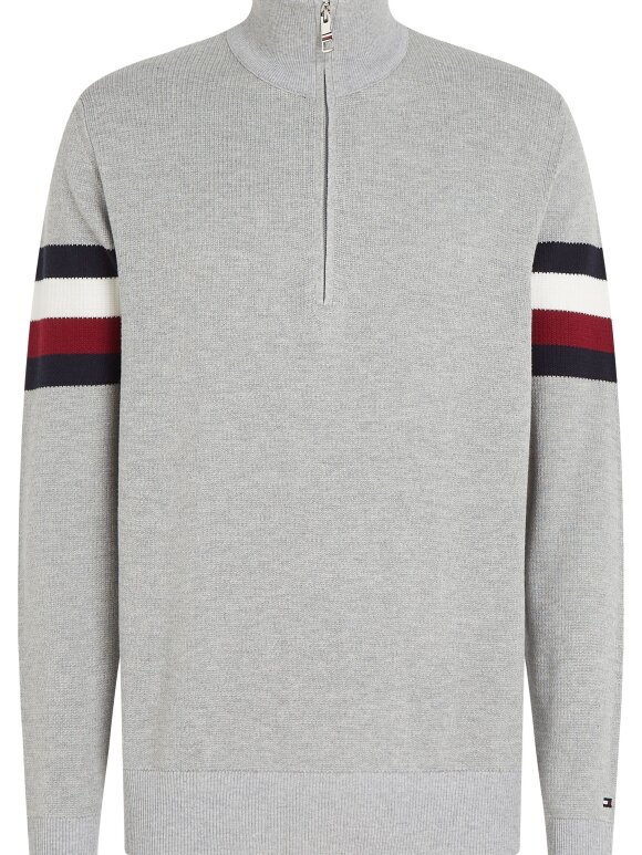 Tommy Hilfiger MENSWEAR - TOMMY ALLOVER STRUCTURE GS ZIP MOCK