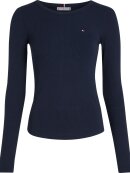 TOMMY WOMENSWEAR - TOMMY SLIM 5X2 RIB O-NK LS