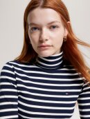 TOMMY WOMENSWEAR - TOMMY SLIM 5X2 RIB ROLL-NK LS