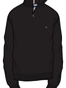 Tommy Hilfiger MENSWEAR - TOMMY 1985 ZIP MOCK