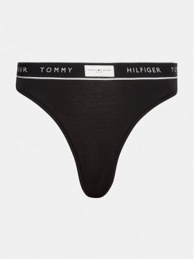 TOMMY WOMENSWEAR Thong Print Logo Thong Black