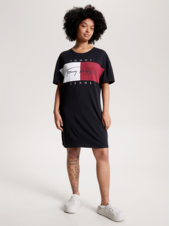 TOMMY WOMENSWEAR - Tommy Jeans Oversize dress black
