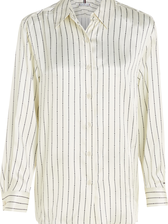 TOMMY WOMENSWEAR - TOMMY WOMENSWEAR Satin Striped Fluid Shirt Ls