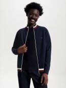 Tommy Hilfiger MENSWEAR - TOMMY GLOBAL STRIPE DETAIL ZIP THROUGH