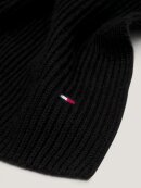 TOMMY ESSENTIAL RIB-KNIT FLAG EMBROIDERY SCARF