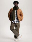 TOMMY ESSENTIAL RIB-KNIT FLAG EMBROIDERY SCARF