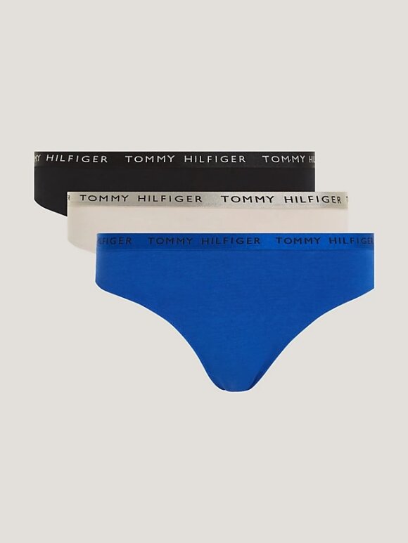 TOMMY WOMENSWEAR - TOMMY WOMENSWEAR 3-PACK SHINY WAISTBAND THONG GIFT SET