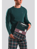 TOMMY LS PANT SET FLANNEL