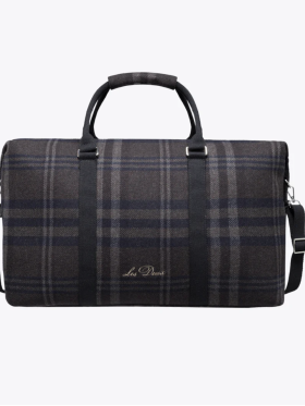 LES DEUX CHECK WOOL WEEKEND BAG