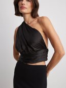 NA-KD GATHERED WAIST SATIN TOP