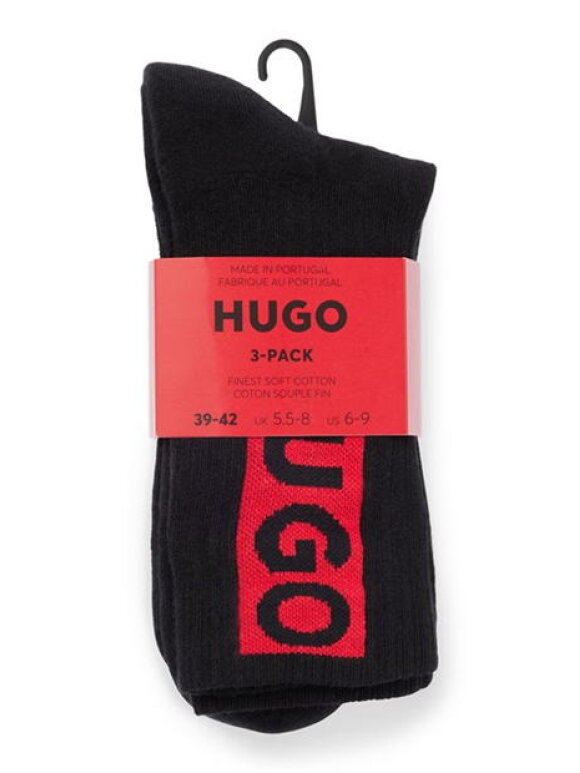 HUGO MENSWEAR - HUGO 3P QS LOGO DESIGN SOCKS
