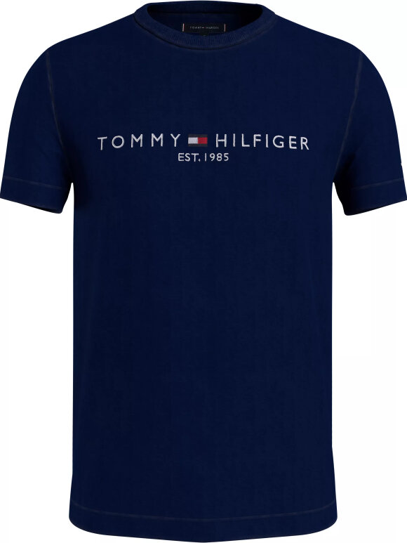 Tommy Hilfiger MENSWEAR - TOMMY GARMENT DYE TOMMY LOGO TEE