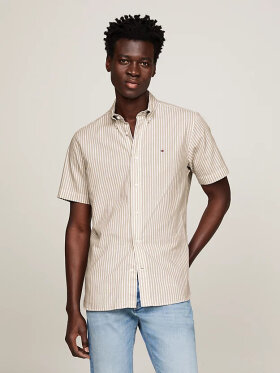 TOMMY STRIPE REGULAR FIT SHORT SLEEVE SHIRT