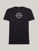 Tommy Hilfiger MENSWEAR - TOMMY GLOBAL STRIPE ARCHIVE CREST LOGO SLIM T-SHIRT