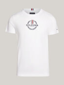 Tommy Hilfiger MENSWEAR - TOMMY GLOBAL STRIPE ARCHIVE CREST LOGO SLIM T-SHIRT