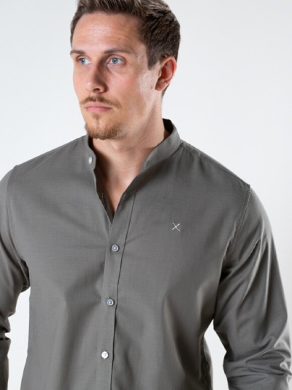 Clean Cut Copenhagen - CLEAN CUT OXFORD MAO STRETCH SS SHIRT