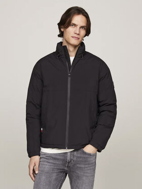 TOMMY HILFIGER Black Portland Mixe Media Stand JACKET 