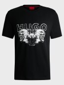 HUGO MENSWEAR - HUGO DURRO COTTON-JERSEY T-SHIRT WITH LOGO AND ANIMAL GRAPHIC