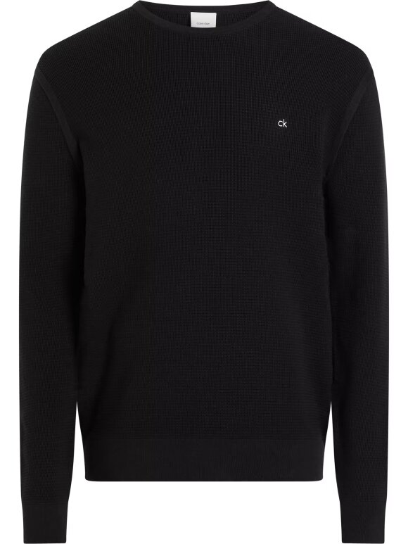 Calvin Klein - CALVIN KLEIN MICRO WAFFLE TEXTURE CN SWEATER