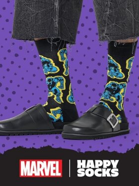 HAPPY SOCKS MARVEL BLACK PANTHER SOCK