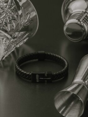 STEEL & BARNET LEATHER BRACELET HARRISON
