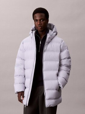 CALVIN KLEIN LS BONDED CHNNLD LONG HOODED PUF