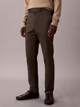 CALVIN KLEIN SLIM SATEEN CHINO TROUSER