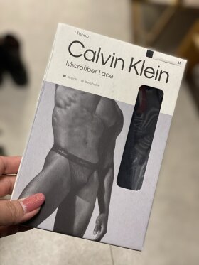 CALVIN KLEIN MICROFEBER LACE THONG
