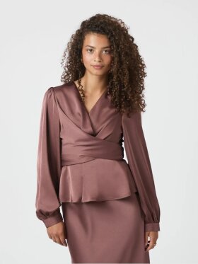 NEO NOIR RISTA HEAVY SATEEN BLOUSE