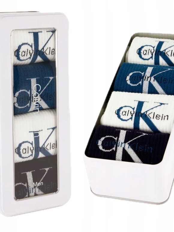 Calvin Klein - CALVIN KLEIN SOCKS 4P GIFTBOX MONO LOGO