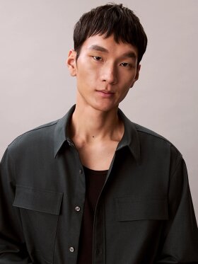 CALVIN KLEIN Melange Button-Down Easy Shirt