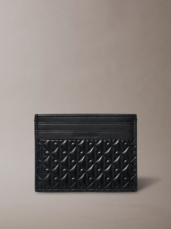 Calvin Klein - CALVIN KLEIN Embossed Allover Monogram Card Holder