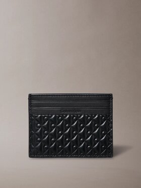 CALVIN KLEIN Embossed Allover Monogram Card Holder