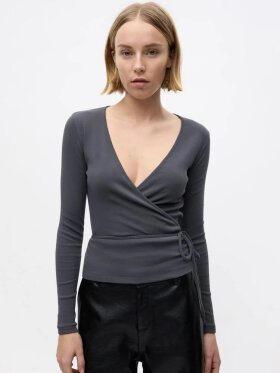 NEO NOIR NIA J. WRAP BLOUSE