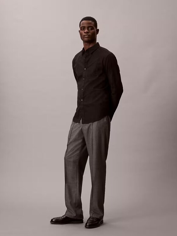 Calvin Klein - CALVIN KLEIN 90S STRAIGHT VISCOSE BLEND TROUSERS